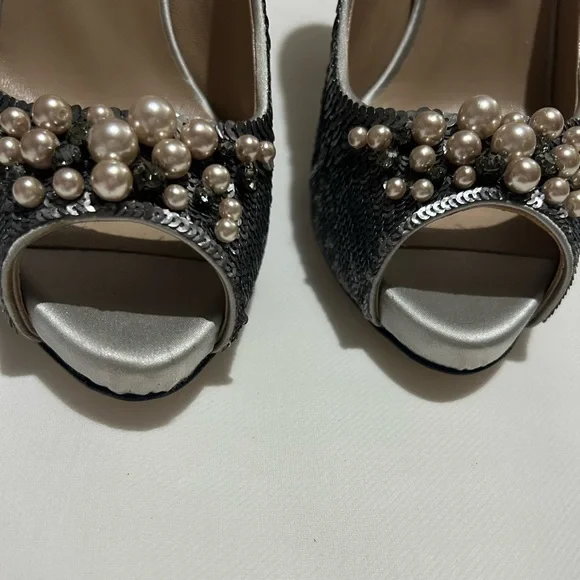 Valentino garavani sequin peep to pumps - Picture 15 of 16